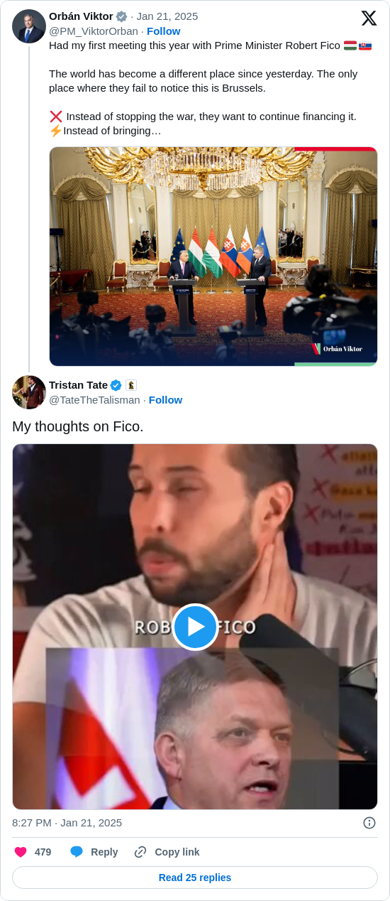 Tristan Tate: @PM_ViktorOrban My thoughts on Fico. https://t.co/knqIuj4RrI