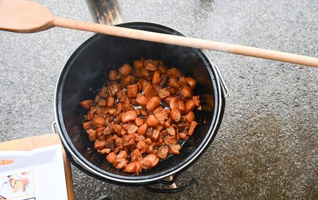 Cracklings in a cauldron during a cooking competition last Saturday in Turá Lúka, part of the town of Myjava, western Slovakia.