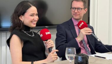 Tanya Benito with with moderator James Thomson.