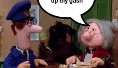 Postman Pat man about town, in all ways....