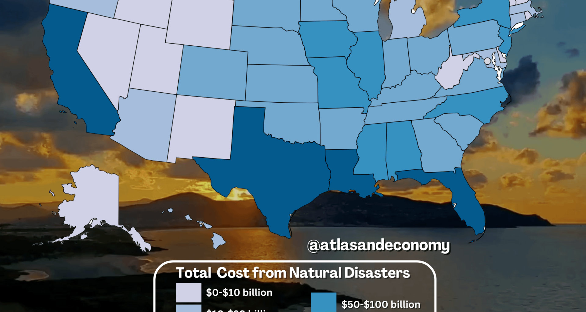 [OC] Natural Disaster Cost Increasing