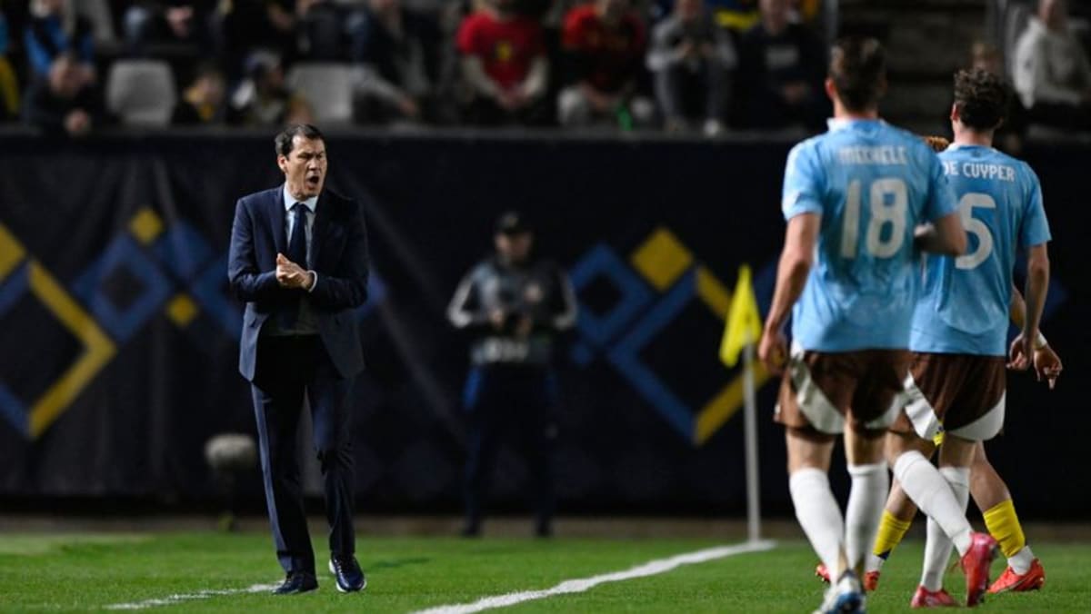 Belgium's Garcia under pressure after heavy debut defeat to Ukraine