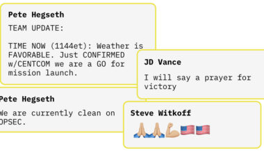Annotated Text From Leaked Signal Group Chat With Top Trump Officials