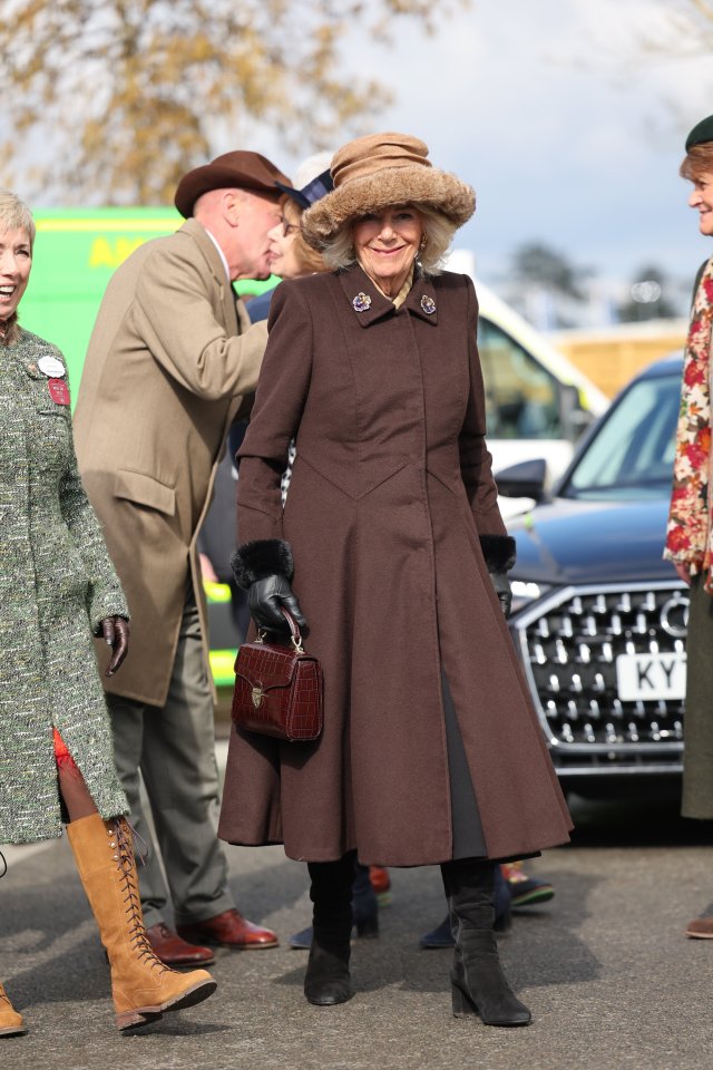 Camilla, Queen Consort, at the Cheltenham Festival.