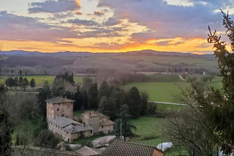 Sunset in Morcella Province of Perugia in Umbria.