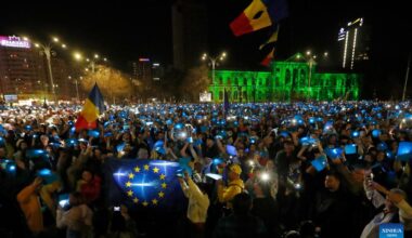 Pro-European rally held in Bucharest, Romania-Xinhua