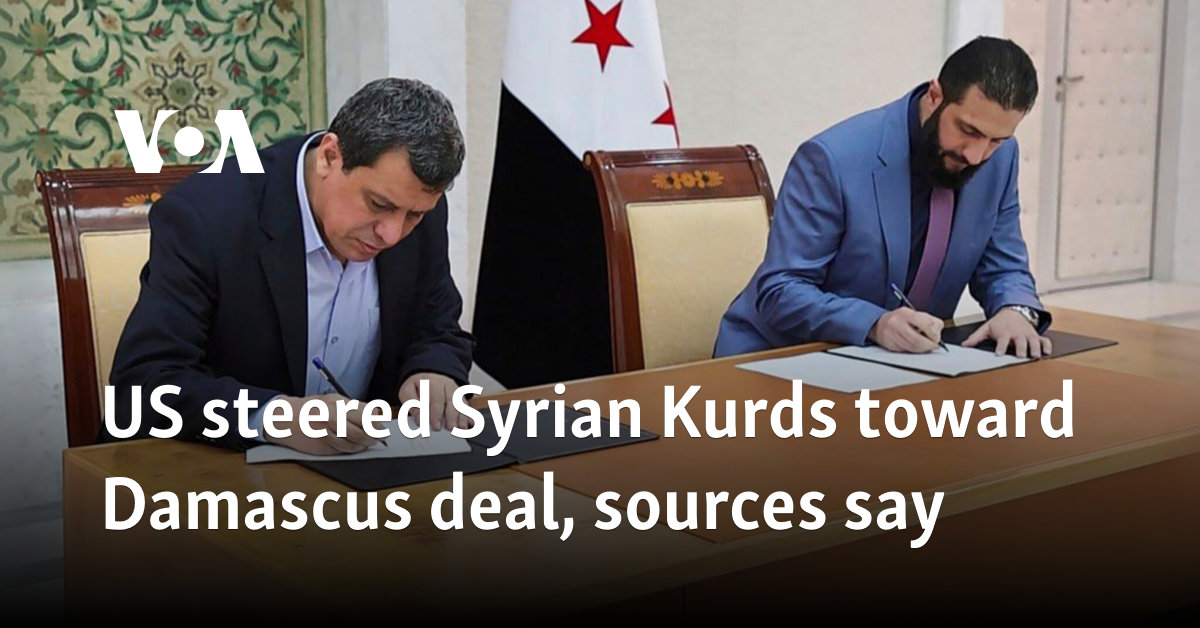 US steered Syrian Kurds toward Damascus deal, sources say