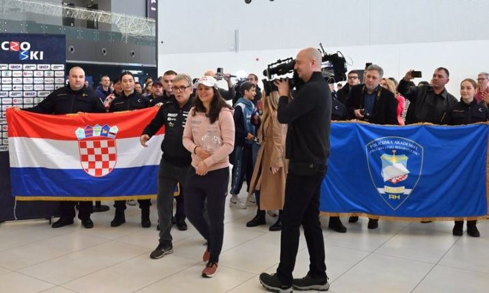 PHOTOS: Croatia’s new ski sensation welcomed home after world cup globe win