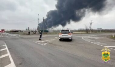 Fire spreads at Russian oil depot as spill worsens aftermath of drone strike