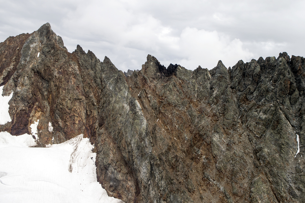 The accident site of the crashed F/A-18 on the Susten Pass, pictured on August 31, 2016.
