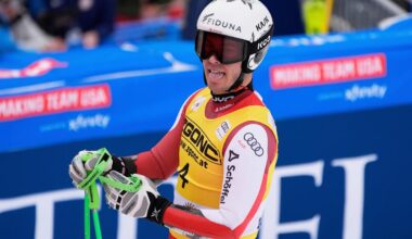 Austria's Lukas Feurstein wins 1st World Cup race in last super-G of season on new Sun Valley course
