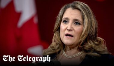 British nuclear weapons can protect Canada against Trump, says Trudeau party candidate. Chrystia Freeland says Canada should build closer security partnerships with Nato allies as US president is ‘threatening sovereignty’