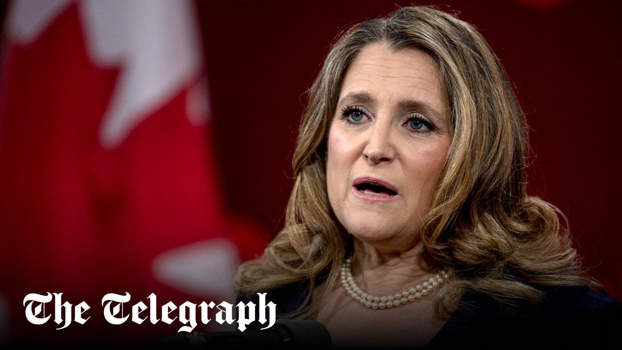 British nuclear weapons can protect Canada against Trump, says Trudeau party candidate. Chrystia Freeland says Canada should build closer security partnerships with Nato allies as US president is ‘threatening sovereignty’
