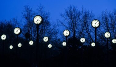 Kunstinstallation "Zeitfeld" in Düsseldorf