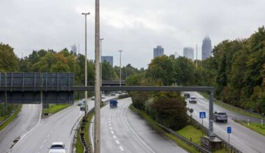 Der Miquelknoten verbindet die B8 mit der A66 und der Rosa-Luxemburg-Straße.