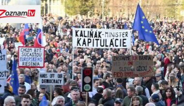Protestné zhromaždenie Slovensko je Európa