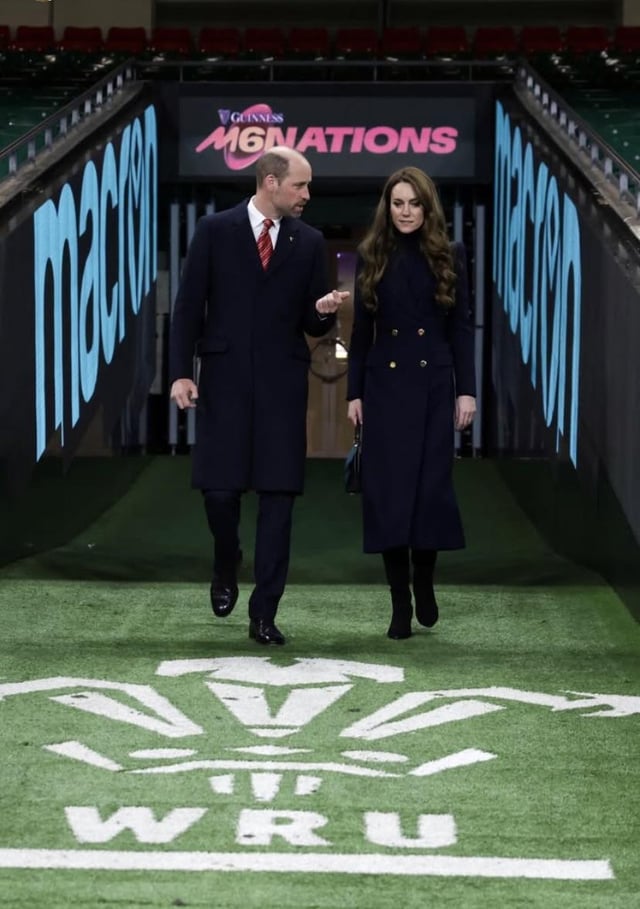The Prince and Princess of Wales attended the Guinness Six Nations 2025 match between Wales and England 🏈