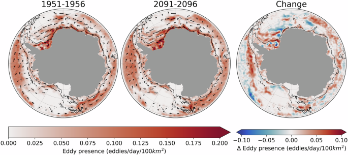 High-latitude Southern Ocean eddy activity projected to evolve with anthropogenic climate change