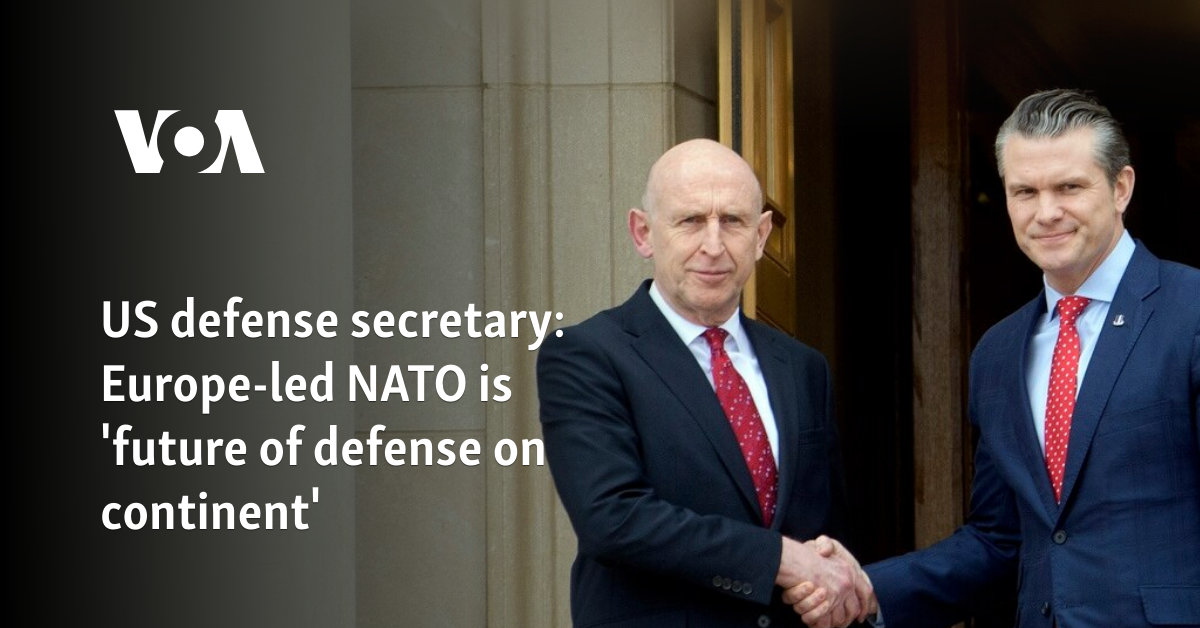 Europe-led NATO is 'future of defense on continent'  
