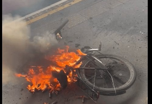Tube union threatens strike unless e-bikes are banned from London Underground after platform blaze - The Standard