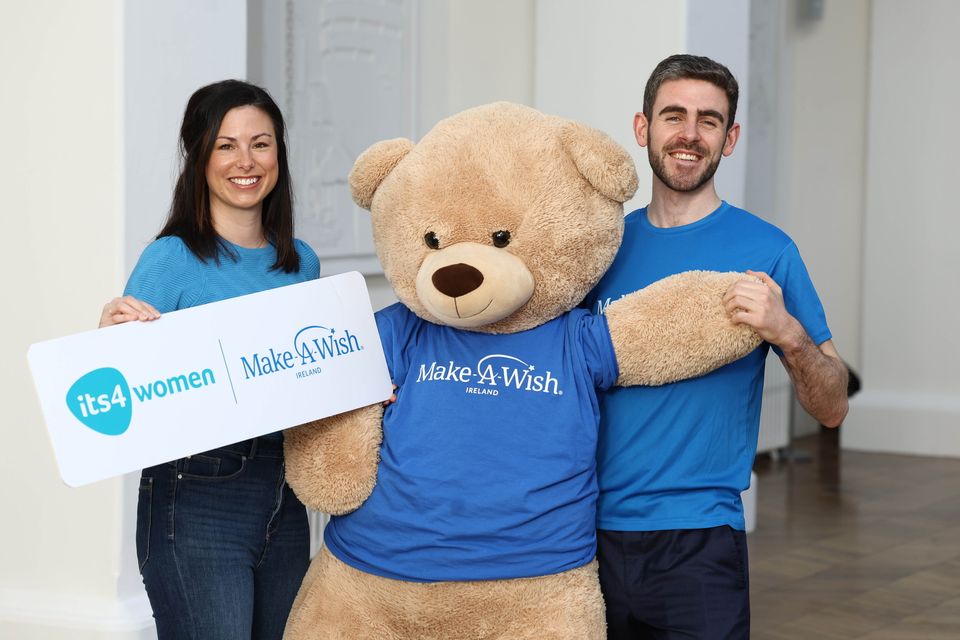 Kerry Beckett of its4women and Conor Stone from Make-A-Wish at the launch of Wish Week 2025.
