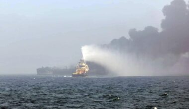 Two ships carrying jet fuel and sodium cyanide collide in North Sea