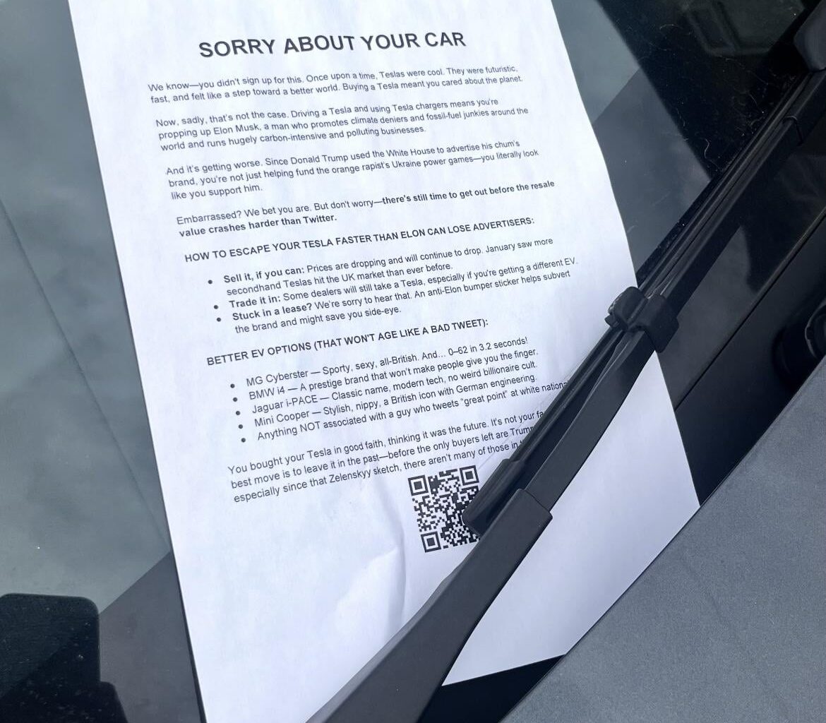 Left on a Tesla in London today