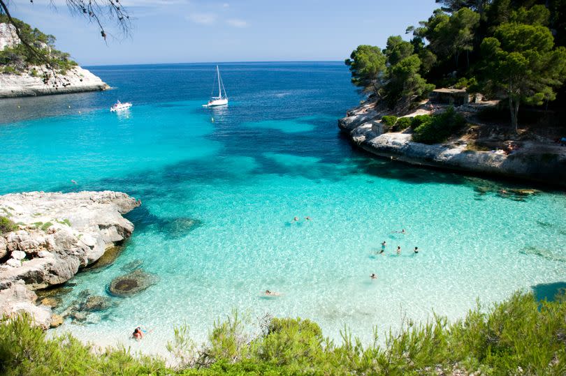 A beach in Menorca