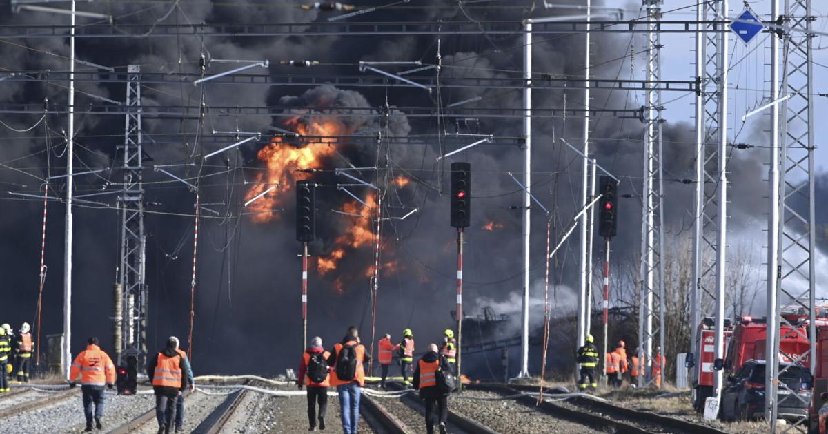 Freight train derails in Czech Republic, causing major chemical fire | News