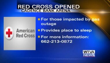 Red Cross opens shelter at Cadence Bank Arena for people impacted by natural gas outage | Video