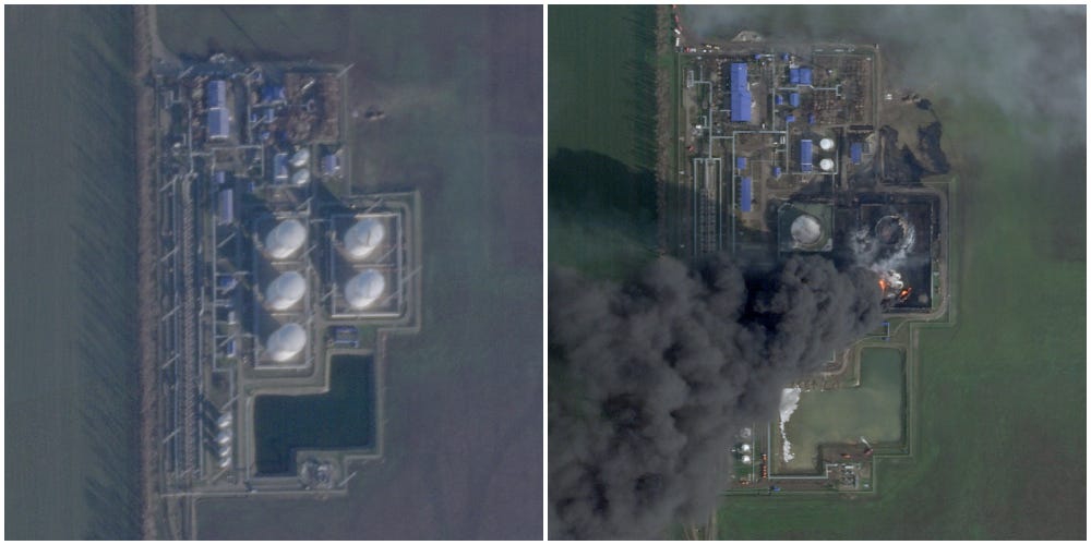 Russia Oil Station Burned a Week After Drone Attack, Shareholders Impacted