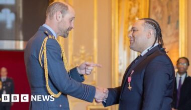 Diana Award campaigner collects OBE from Prince of Wales