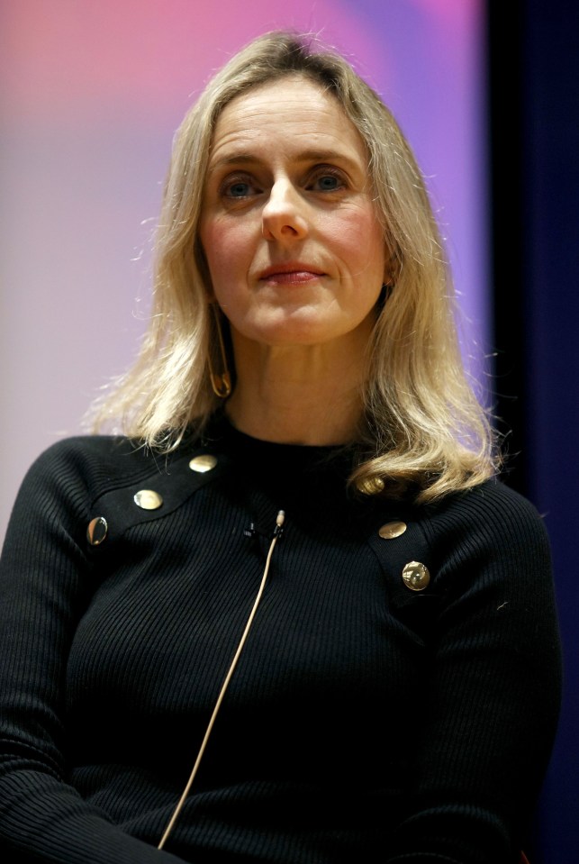 Marina Hyde at a panel discussion.