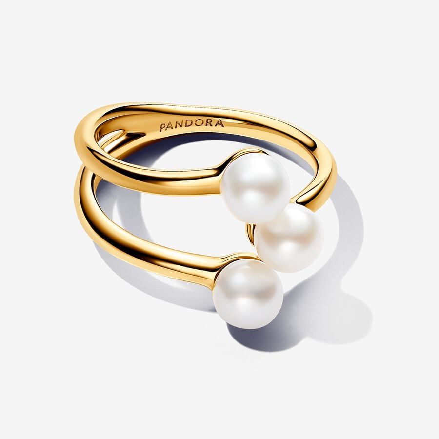 Pandora Treated Freshwater Cultured Pearl Open Ring