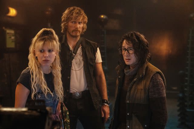 Paul Abell/Netflix Millie Bobby Brown, Chris Pratt, and Ke Huy Quan, 'The Electric State'