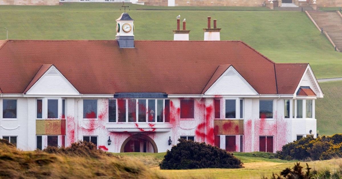 Trump calls for punishment of 'terrorists' who vandalised Turnberry