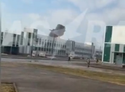 Dramatic moment Ukrainian kamikaze drone strikes Putin training ground housing notorious torture chamber deep in Russia