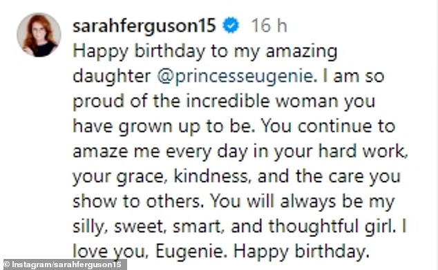 The Duchess of York called her daughter an 'incredible woman' with 'silly, sweet, smart, and thoughtful' traits