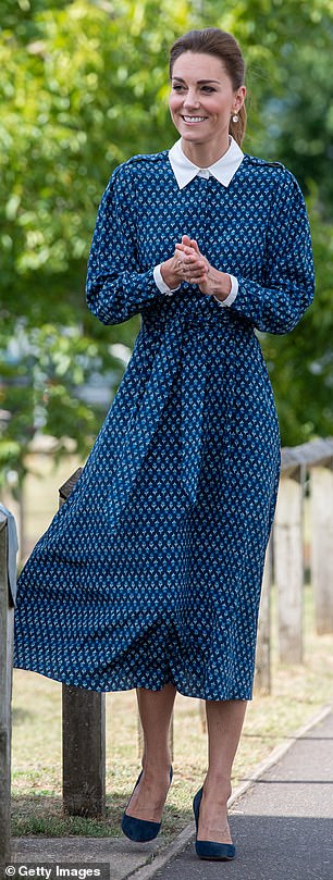 Copy cat: Kate donned the same design in 2020