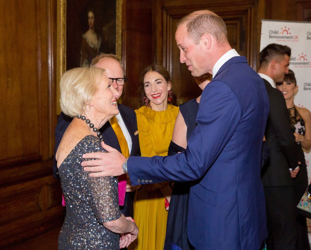 William with Mary Berry at a charity gala in 2019
