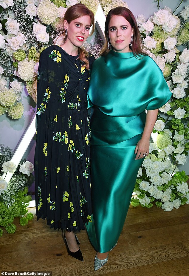 The King's nieces Princess Beatrice and Princess Eugenie (pictured) stepped up last week to help host a garden party at Buckingham Palace with the Prince of Wales
