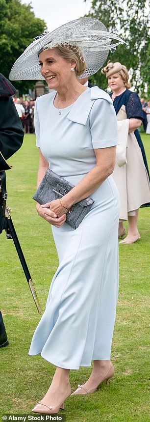 Attending King Charles' garden party at the Palace of Holyroodhouse, Sophie donned a Roland Mouret dress in a similar hue