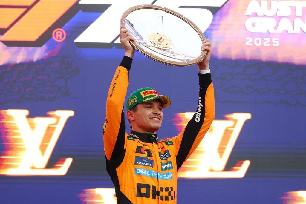 Lando Norris mastered treacherous, changing conditions in a dramatic, incident-packed race to beat Max Verstappen and win the Australian Grand Prix.