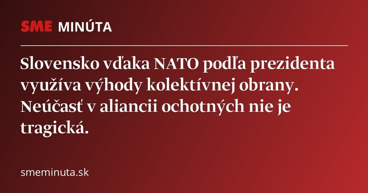 Slovensko vďaka NATO podľa prezidenta využíva výhody kolektívnej obrany