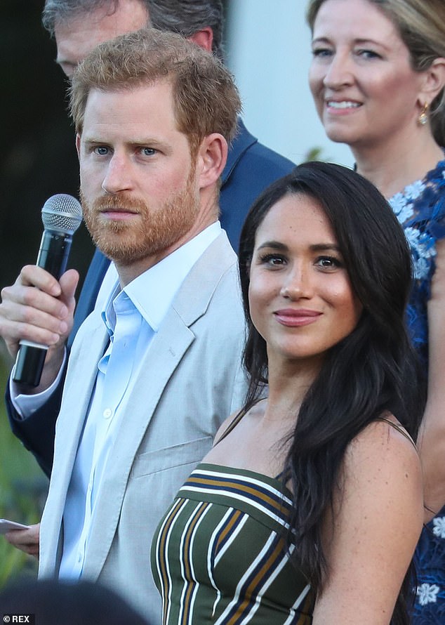 Prince Harry and Meghan attend a reception for young people at the residence of the British High Commissioner in Cape Town, September 24, 2019
