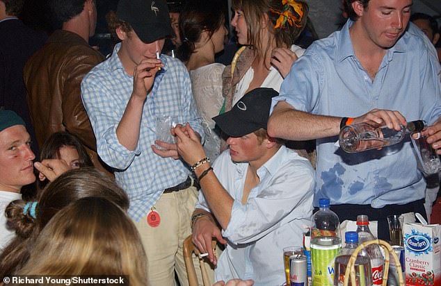 Prince Harry at the Chinawhite after party in Windsor in 2004