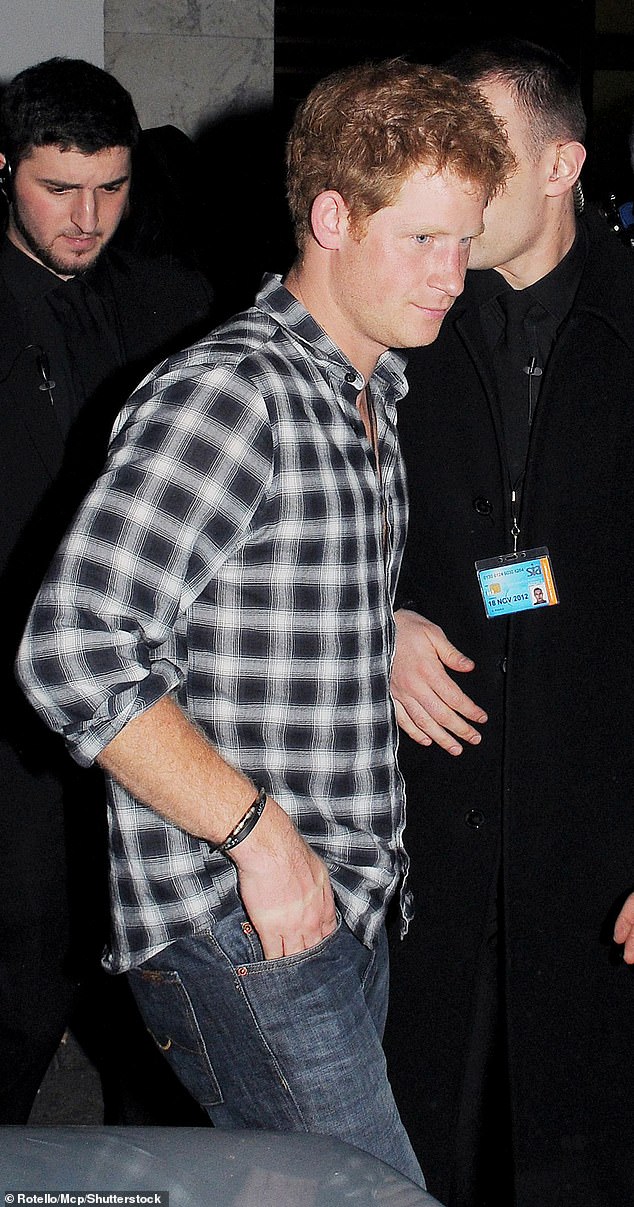 Prince Harry leaving the Embassy Nightclub, London, on March 24, 2012