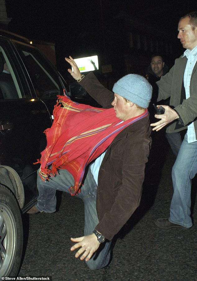 Prince Harry looked worse for wear leaving Boujis nightclub in March 2007