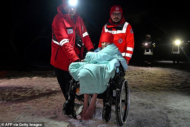 Last night's Russian attack triggered a fire in the medical facility and other sites and dozens of buildings were damaged. The child was injured by flying glass