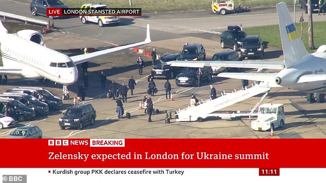 This weekend Zelensky is taking part in crunch talks held by Starmer in London where the Prime Minister will hope to act as a bridge between the countries. His plane was seen on the tarmac at Heathrow this morning
